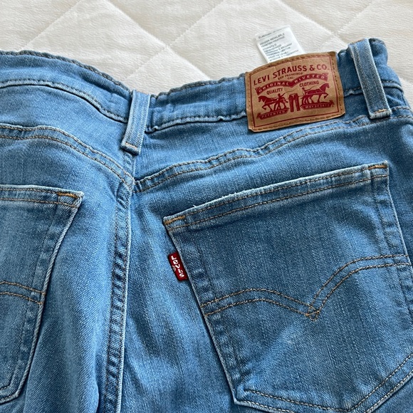 Levi's Blue Distressed Flare Jeans - Picture 2 of 4
